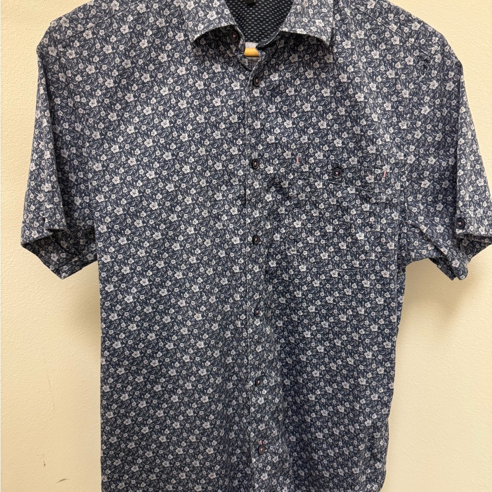 Ted Baker London Blue and White Patterned Shirt
